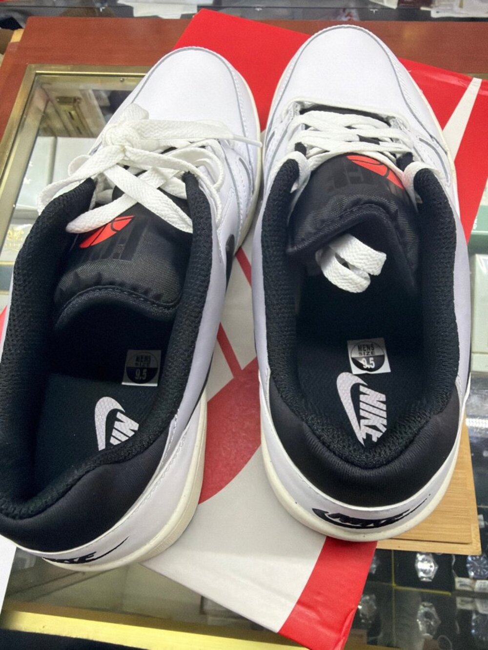 Nike Full Force Lo White Black Sneakers Mens 9.5